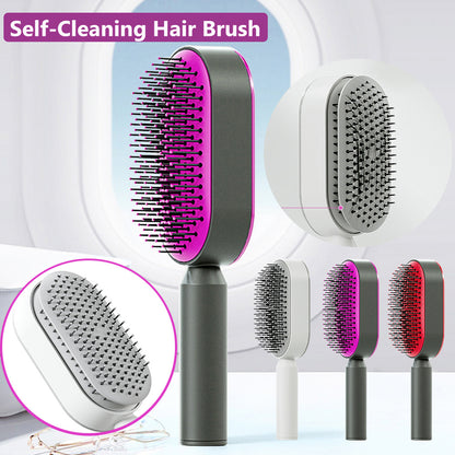 Self-Cleaning Anti-Static Hair Brush